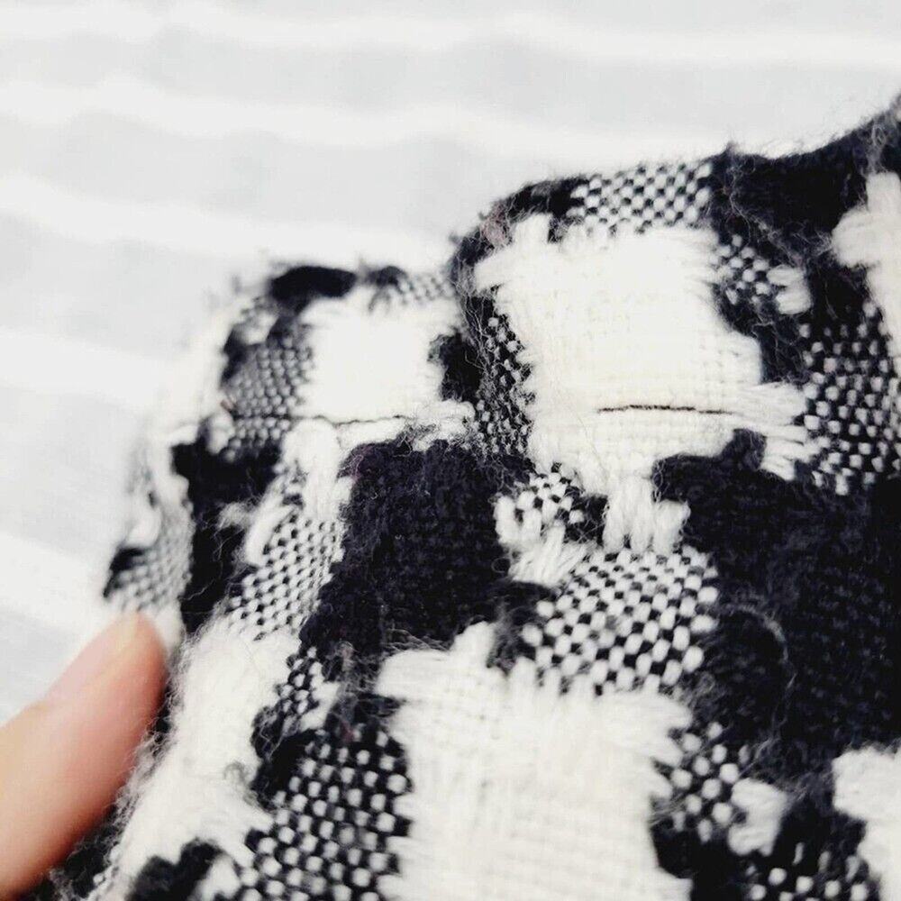 Chico's Womens Black White Houndstooth Vintage Aesthetic Jacket Size Small - Picture 10 of 13